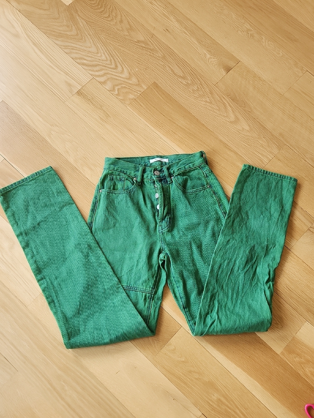 PacSun Green Dad Jean High Waisted Button Fly Jeans